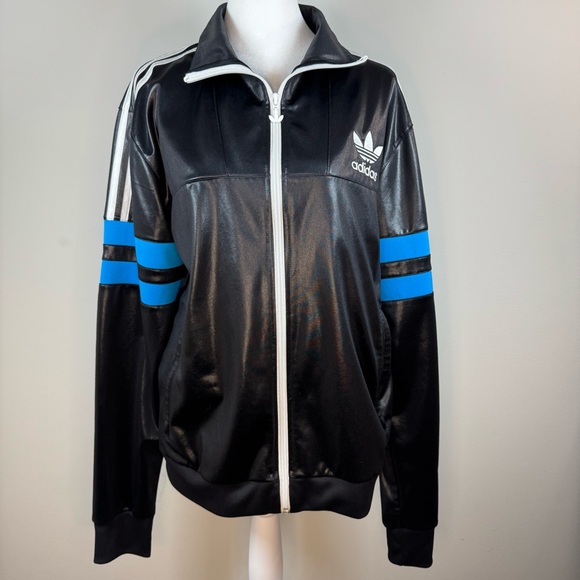 RARE Vintage Adidas Chile 62 Men’s Faux Leather Glanz Track Jacket (2008) - Picture 2 of 12
